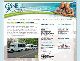 Oneill Center Web Design Screen Shot