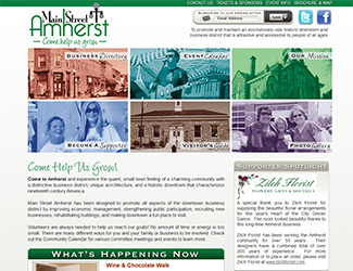 Main Street Amherst Website Design